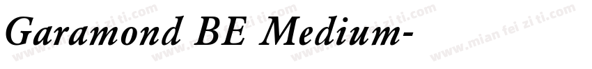 Garamond BE Medium字体转换